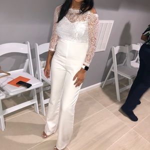 Lace Overlay Jumpsuit